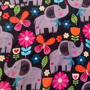 White Cross Elephant Scrub Top